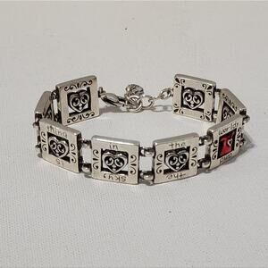 BRIGHTON red dress breast cancer awareness bracelet‎